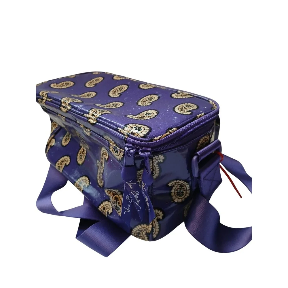 Vera‎ Bradley Lunch Tote Bag Purple Paisley Insulated Cooler Bag
